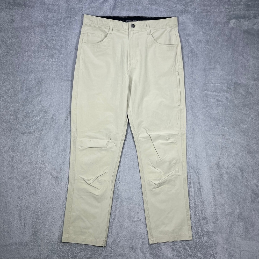 Ascend Hiking Pants Mens 34x30(34x29) Tan Stretch Utility Trail Trousers